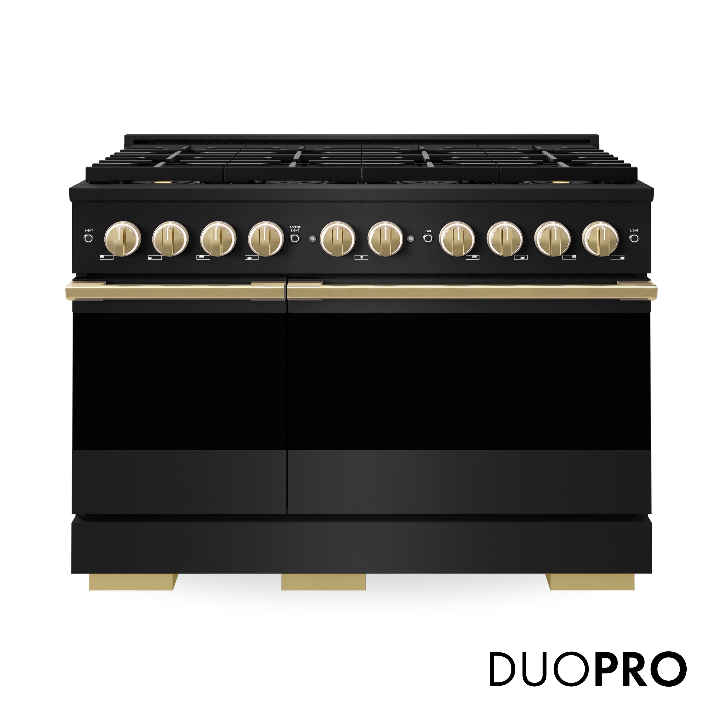 ZLINE - Autograph 48 in. 6.7 cu. ft. Marino Freestanding Black Stainless Dual Fuel Range w/ 8 DuoPro Burners & Gold Accents - Black Stainless Steel price history on PriceWatchPro
