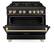 Angle. ZLINE - Autograph 36" Legacy Dual Fuel Range with Gold Accents (RABZ-36-G) - Black.
