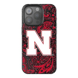 Keyscaper - NCAA - Nebraska Huskers Paisley Bling iPhone Case - 15 - Black