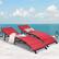 Alt View 1. Costway - 2PCS Patio Rattan Folding Lounge Chair Stackable Double Sided Cushion Outdoor - Red.
