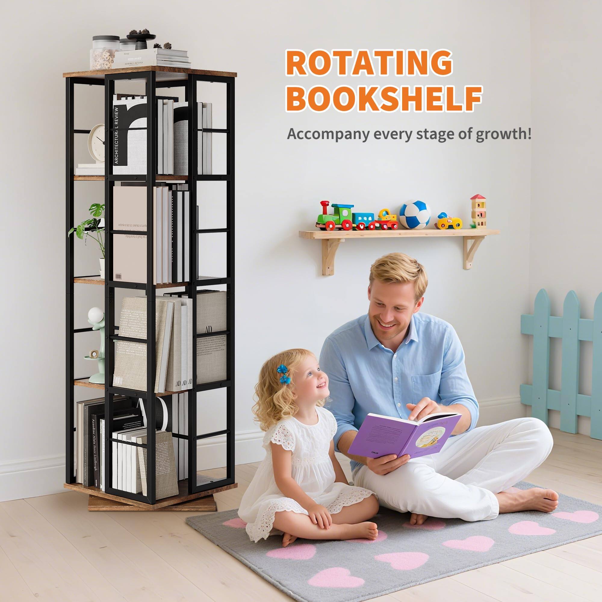 ROTATING BOOKSHELF  
Accompany every stage of growth!