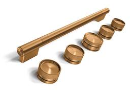 KitchenAid - Handle and Knob Hardware Accessory Kit for 30" Commercial-Style Gas Range - Bronze