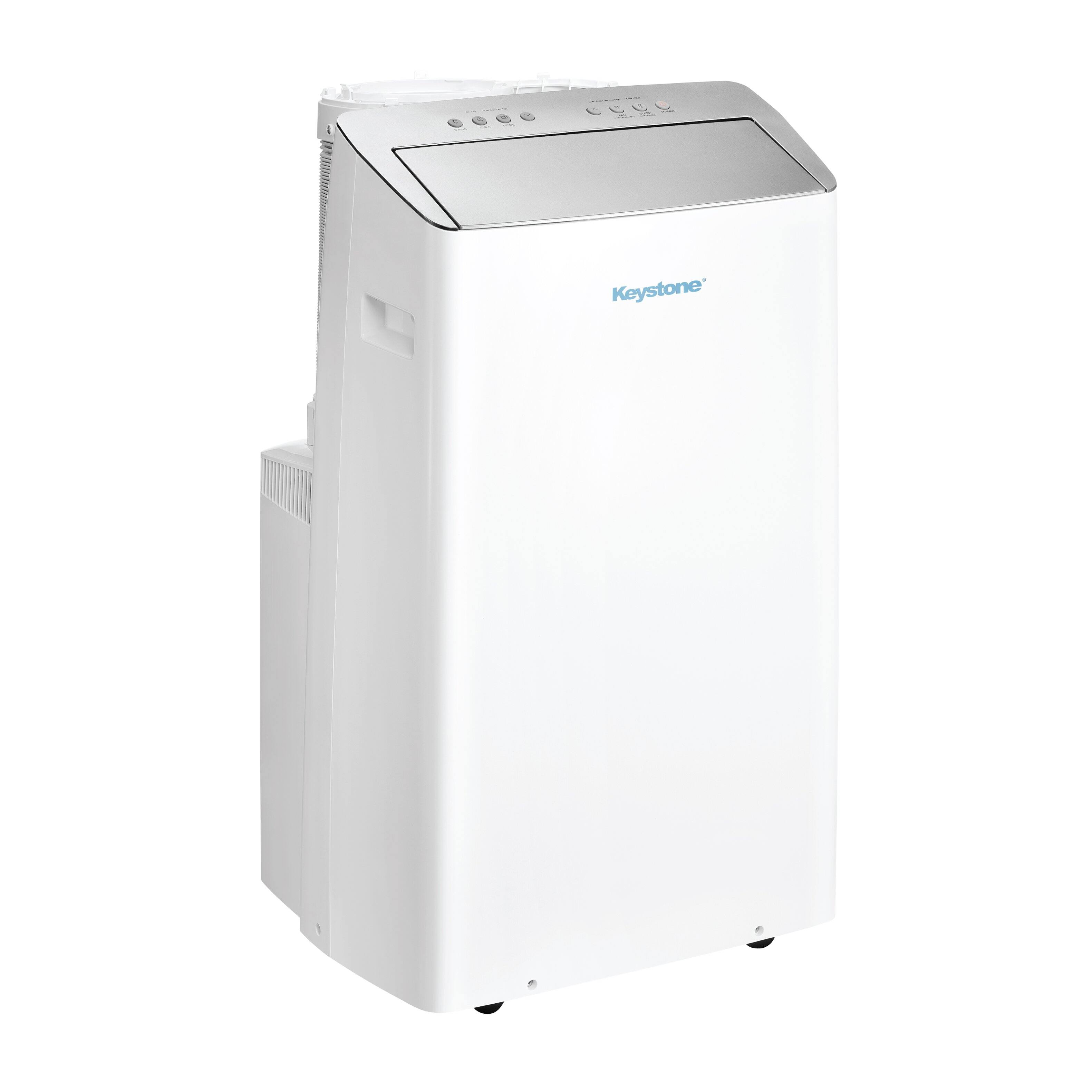 Alt View 6. Keystone - 550 Sq. Ft. 14,000 BTU ASHRAE/12,000 BTU DOE Portable Inverter Air Conditioner with Supplementary Heat - White.