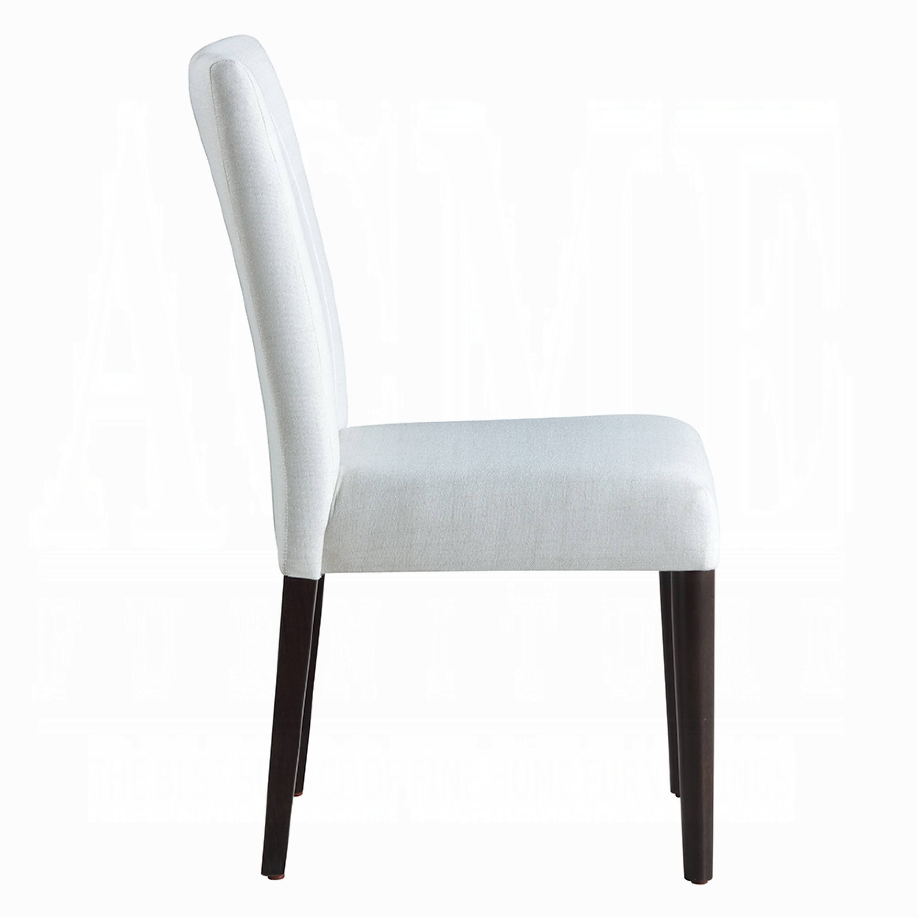 Alt View 3. Manhattan Lane - Aren Side Dining Chair Set of 2, Plush Foam Gray Fabric - White, Black.