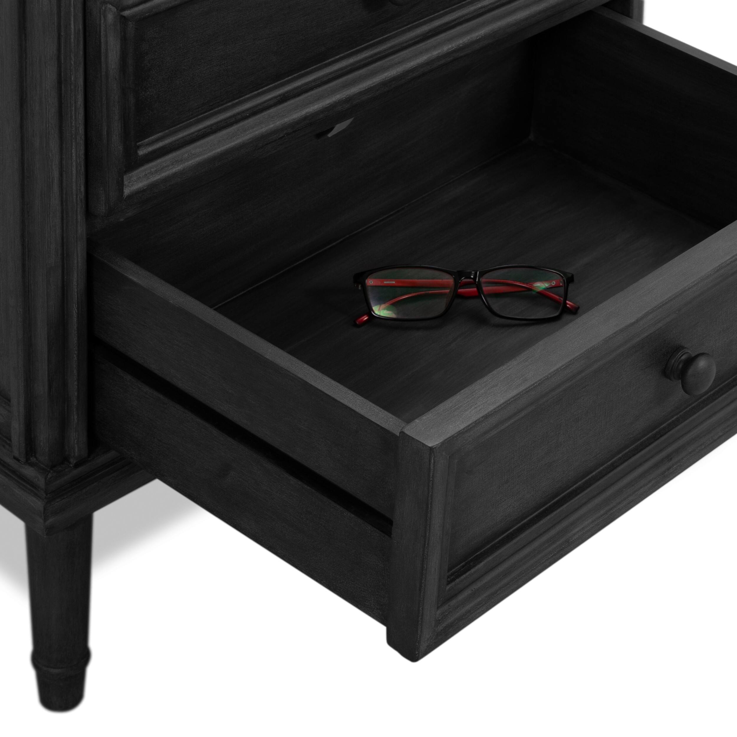 Alt View 16. Finch - Webster 3-Drawer Storage Cabinet - Dark Gray.