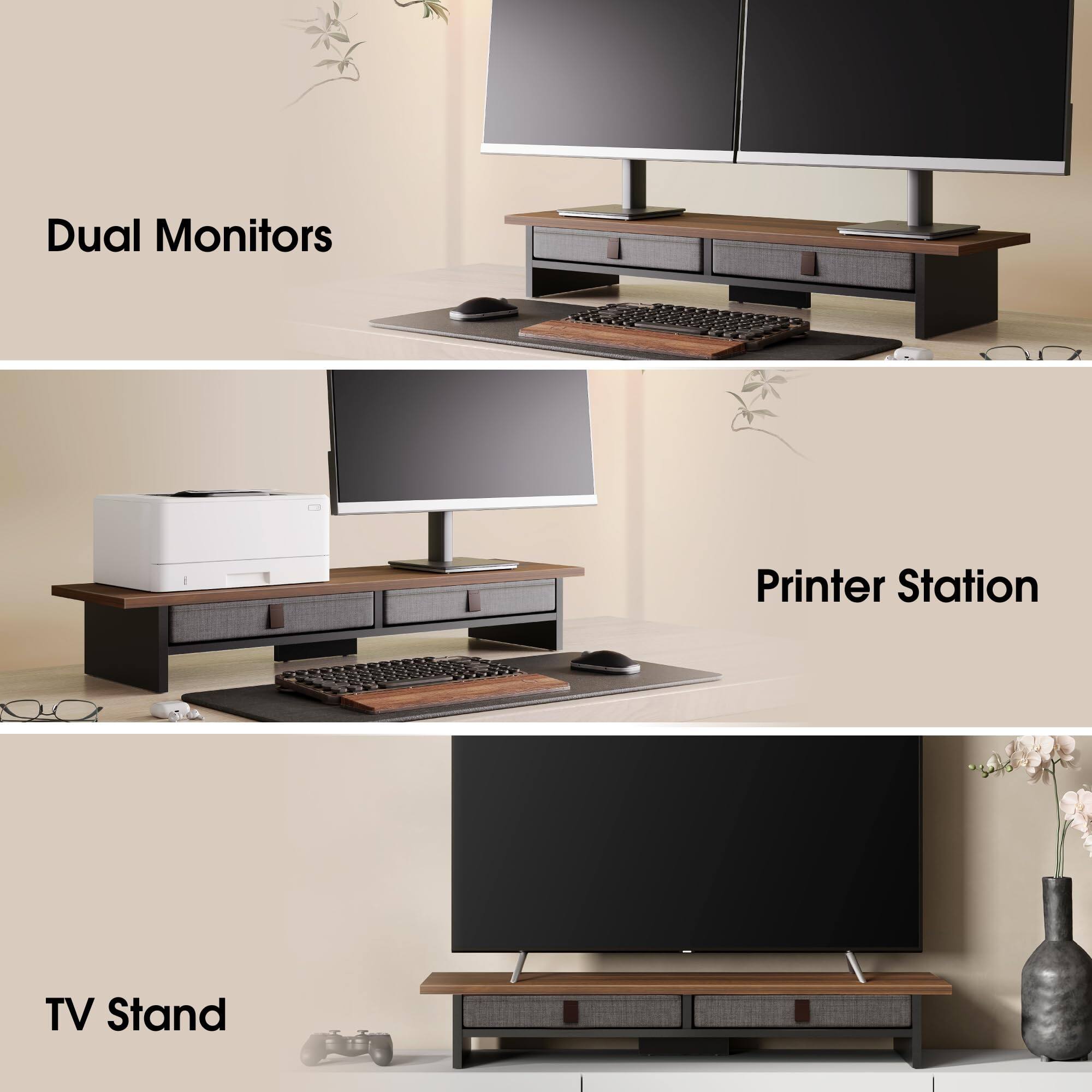 Dual Monitors  
Printer Station  
TV Stand