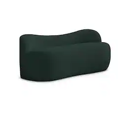 Meridian Furniture - Flair Boucle Fabric Bench - Green