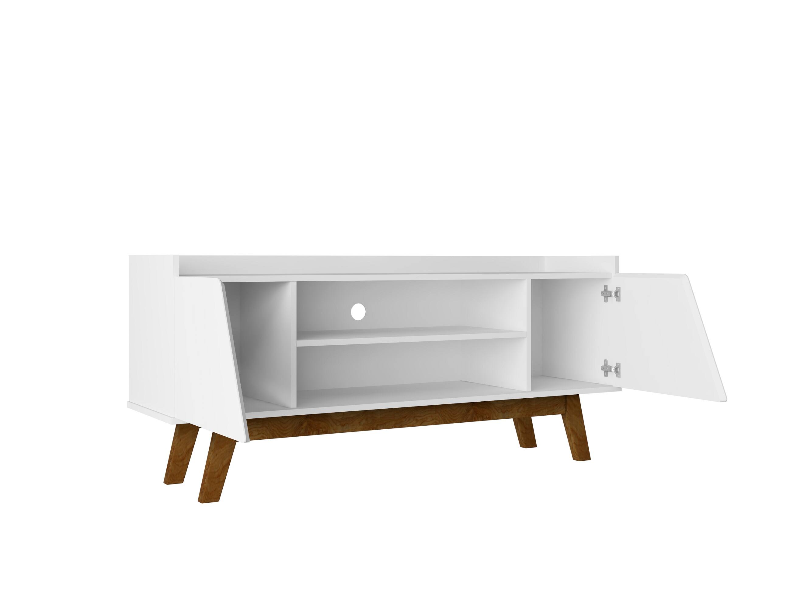 Alt View 1. TinyHomie - 53in TV Stand in White - White.