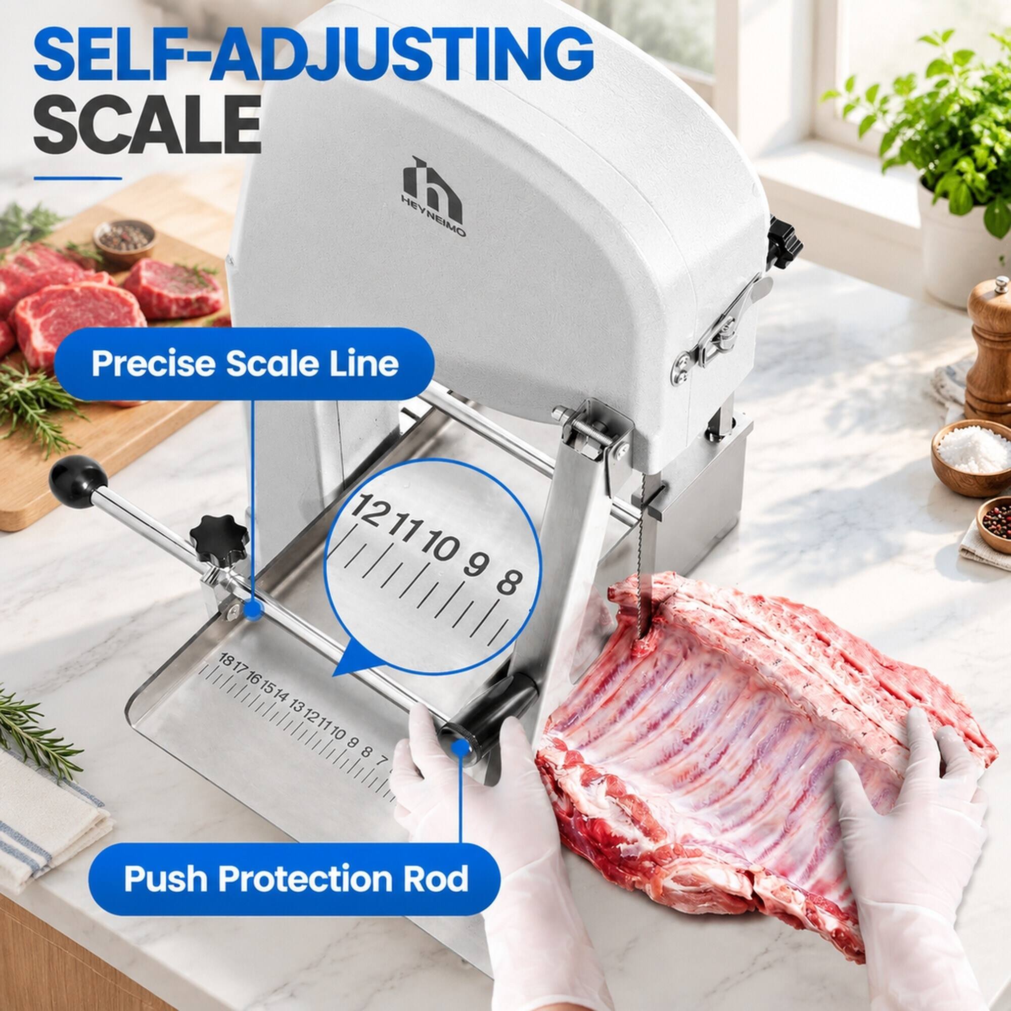SELF-ADJUSTING SCALE

Precise Scale Line

Push Protection Rod