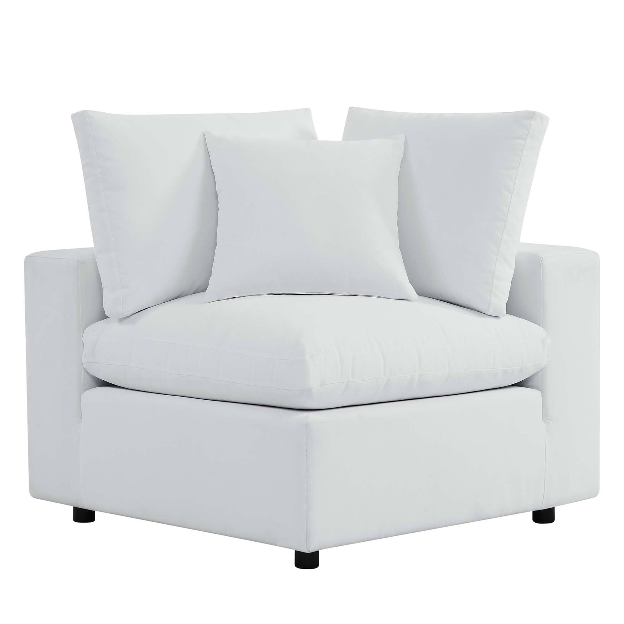 Alt View 7. Modway - Commix Sunbrella® Outdoor Patio Sofa by Modway - White.