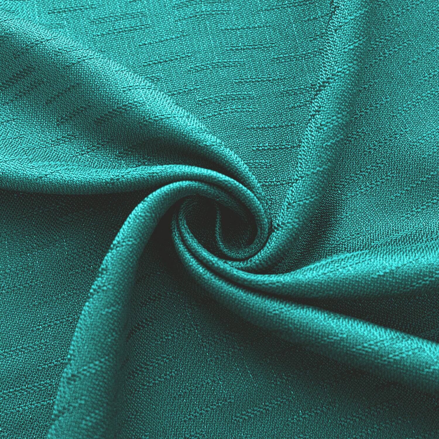 Left. RT Designers Collection - RT Designers Collection 100% Polyester 140 GSM Sedona Jacquard Grommet Curtain Panel 54" x 90" Teal - Teal.