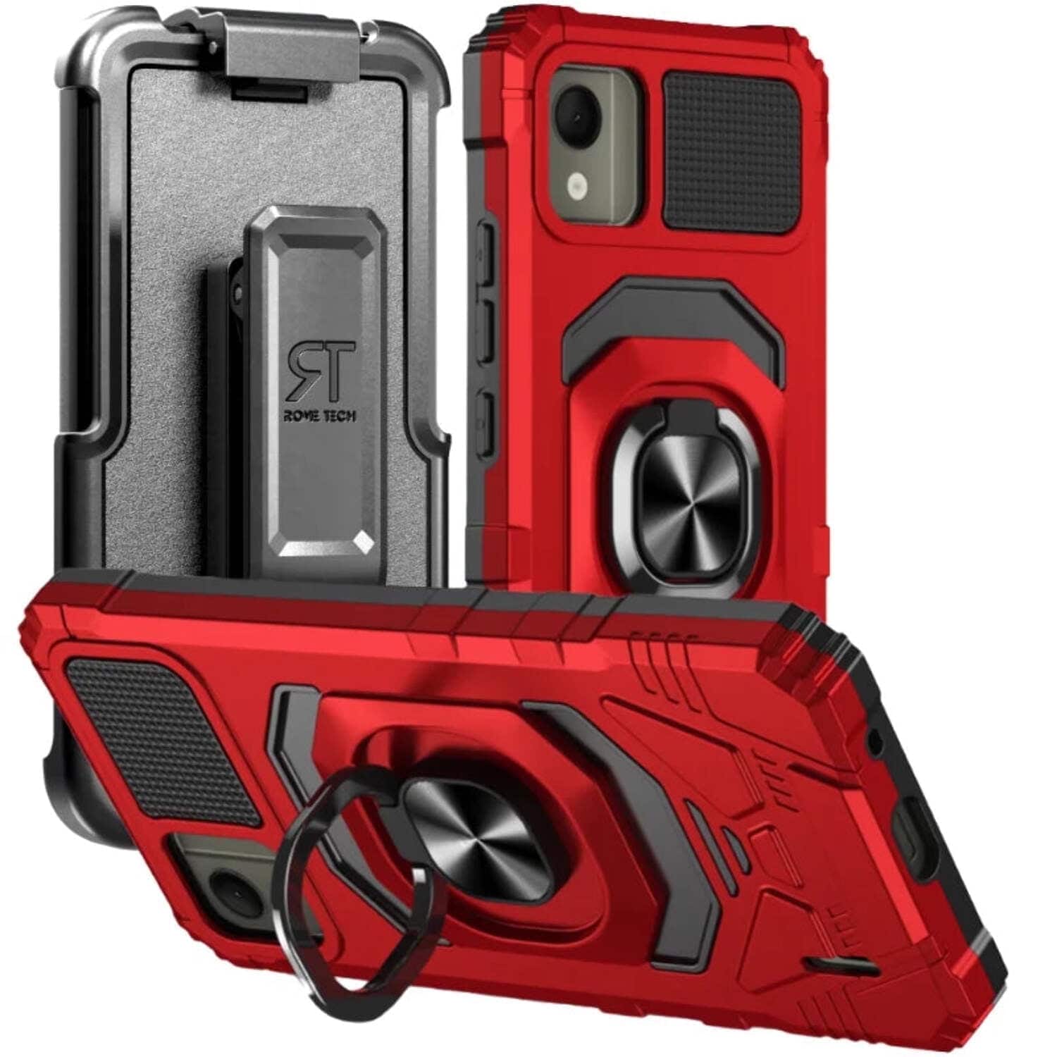 RomeTech - Rome Tech Armor Case with Kickstand for Nokia C110 - Black