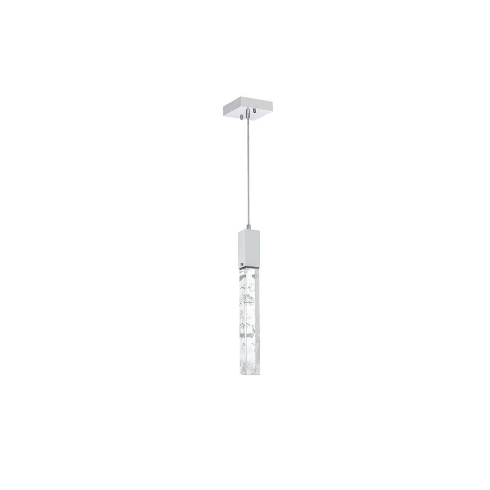 Left. Elegant Lighting - Aurora 5 inch Pendant in Chrome - Chrome And Clear.
