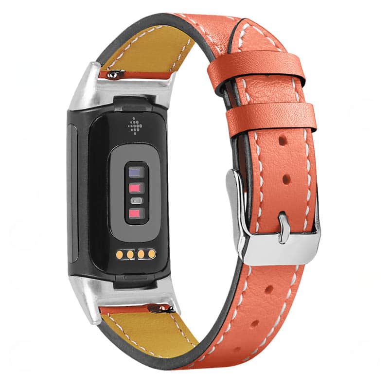 StrapsCo - Everyday Genuine Leather Watch Band Strap For Fitbit Charge 6 - Coral price history on PriceWatchPro