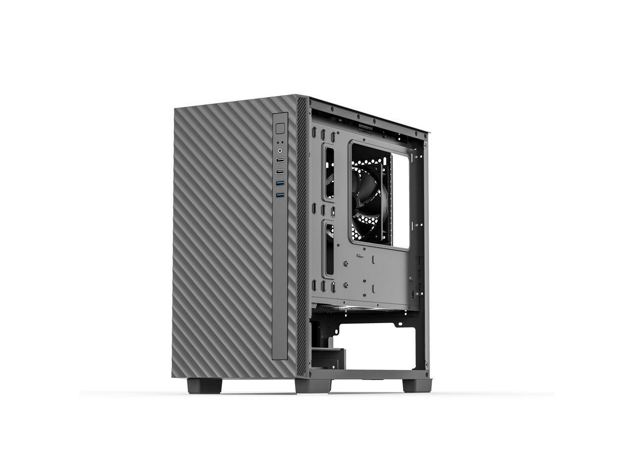 Alt View 4. Rosewill - Rosewill FBM-X5 Micro ATX Mini Tower Case with 400W PSU, 240/280mm AIO Support, USB 2.0/3.0, 1x 120mm Fan - Black.