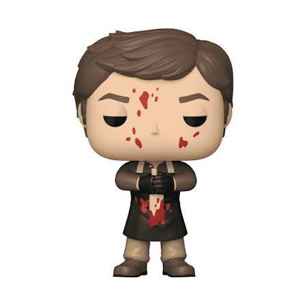 Angle. Funko - Television: Dexter - Dexter Morgan (Bloody) #1697 Funko Shop Exclusive Vinyl Figure.
