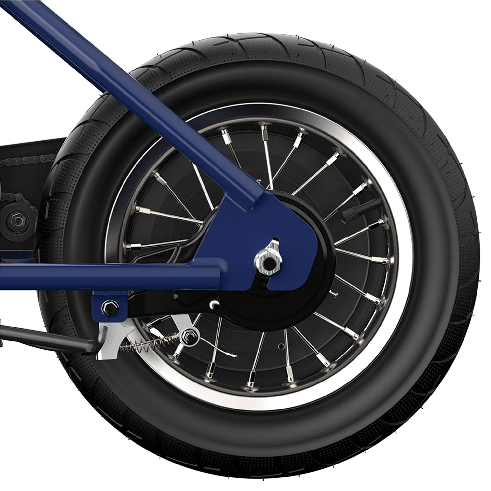 Alt View 7. Razor - Razor Rambler 12 Electric Retro Minibike w/ 250W Motor & 24V Battery, Dark Blue - Black.