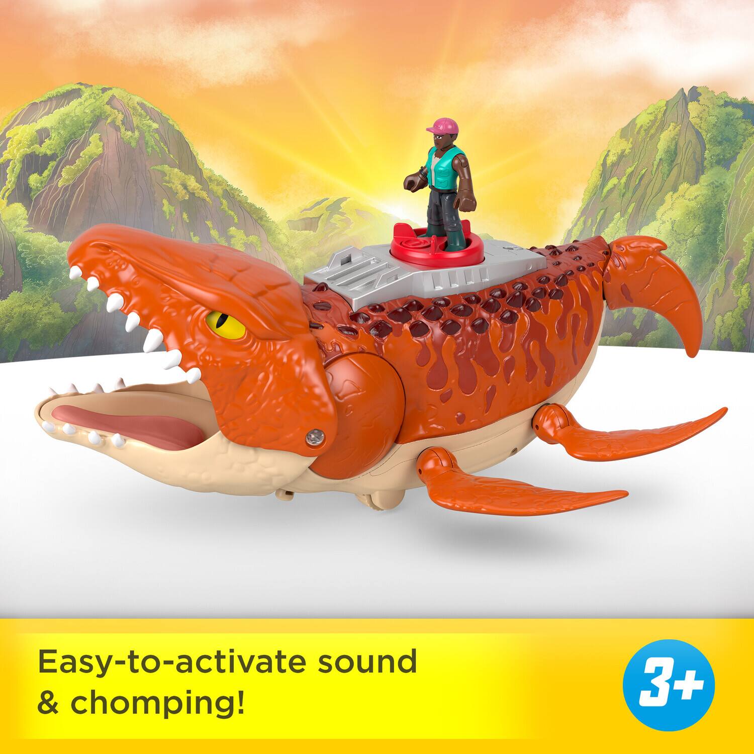 Easy-to-activate sound & chomping! 3+