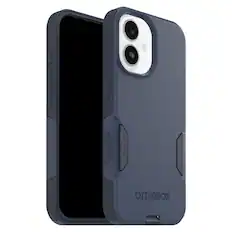 Front. OtterBox - Commuter Series Hard Shell for Apple iPhone 17 - Blue.