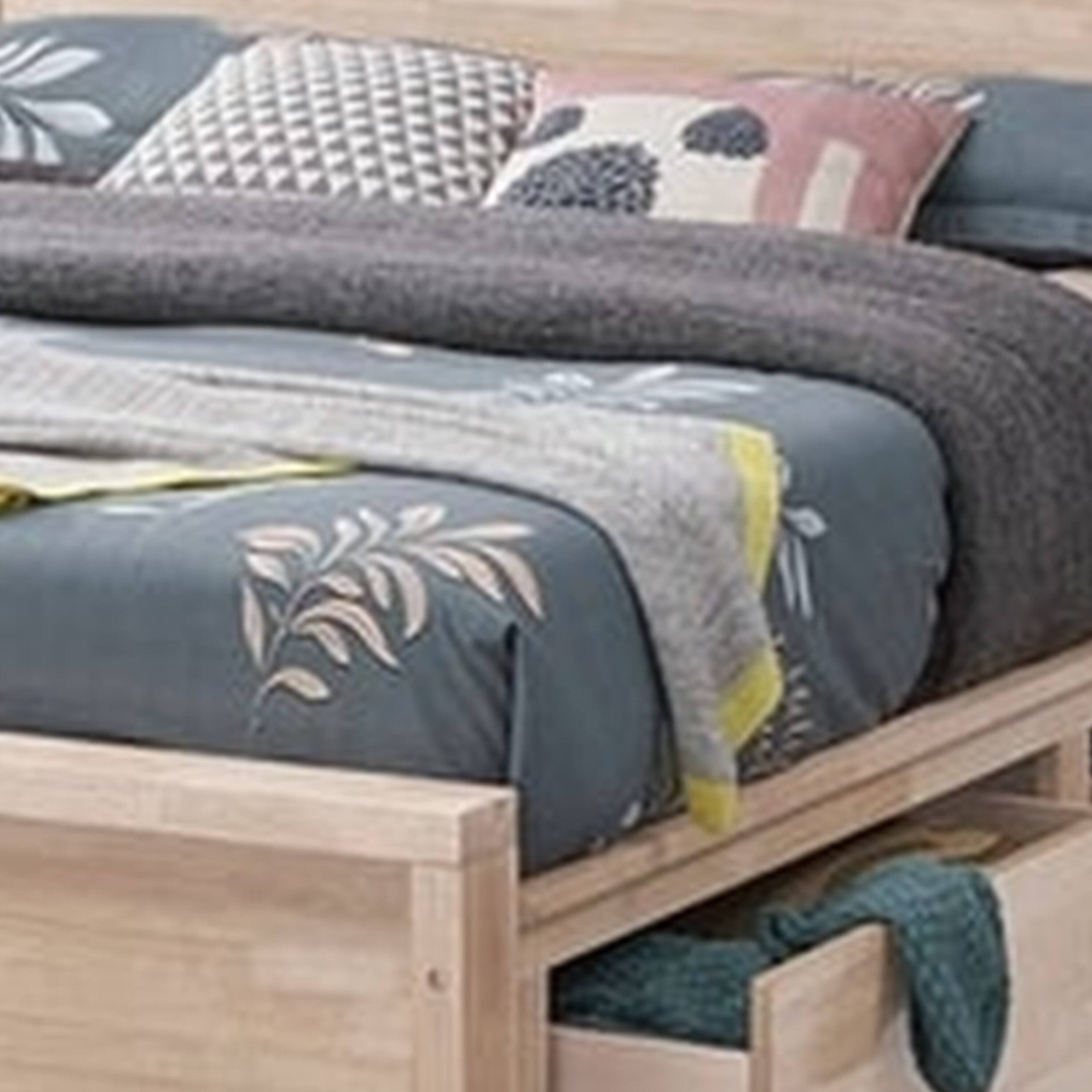 Alt View 1. Manhattan Lane - Gilu Twin Size Bed, Bookcase Headboard, 2 Drawer Footboard, Whitewash - Whitewash.