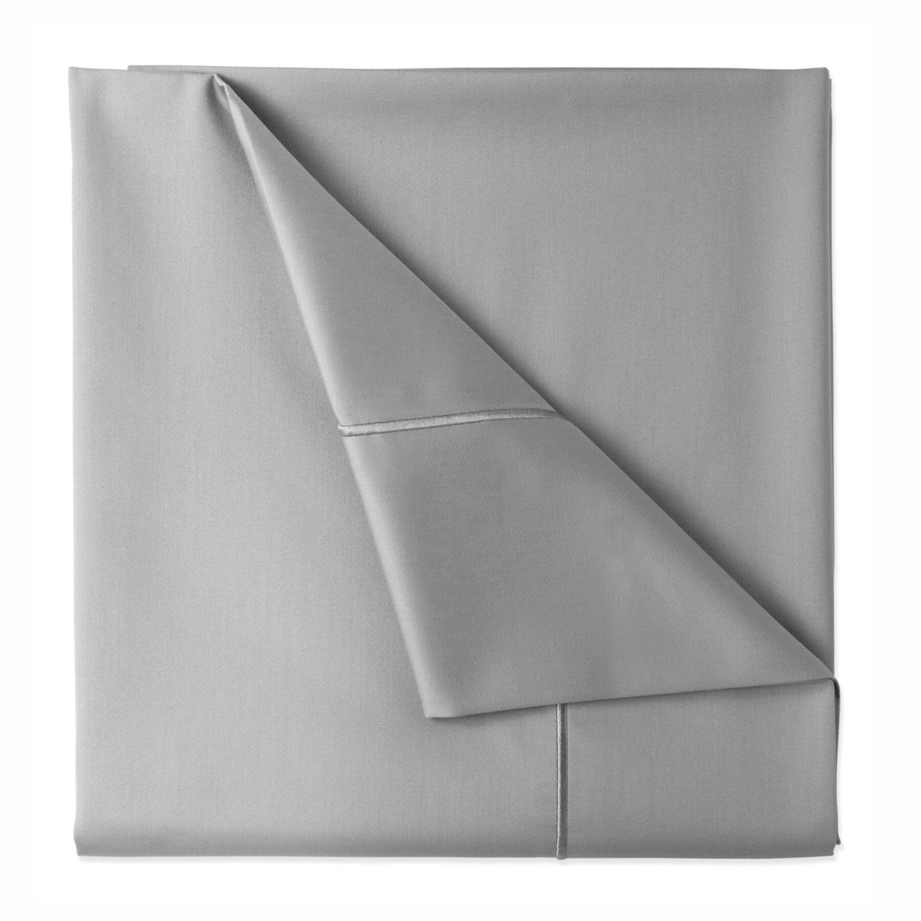Left. Bibb Home - Bibb Home 1000TC Egyptian Cotton Rich 4-Piece Sheet Set - Silver.
