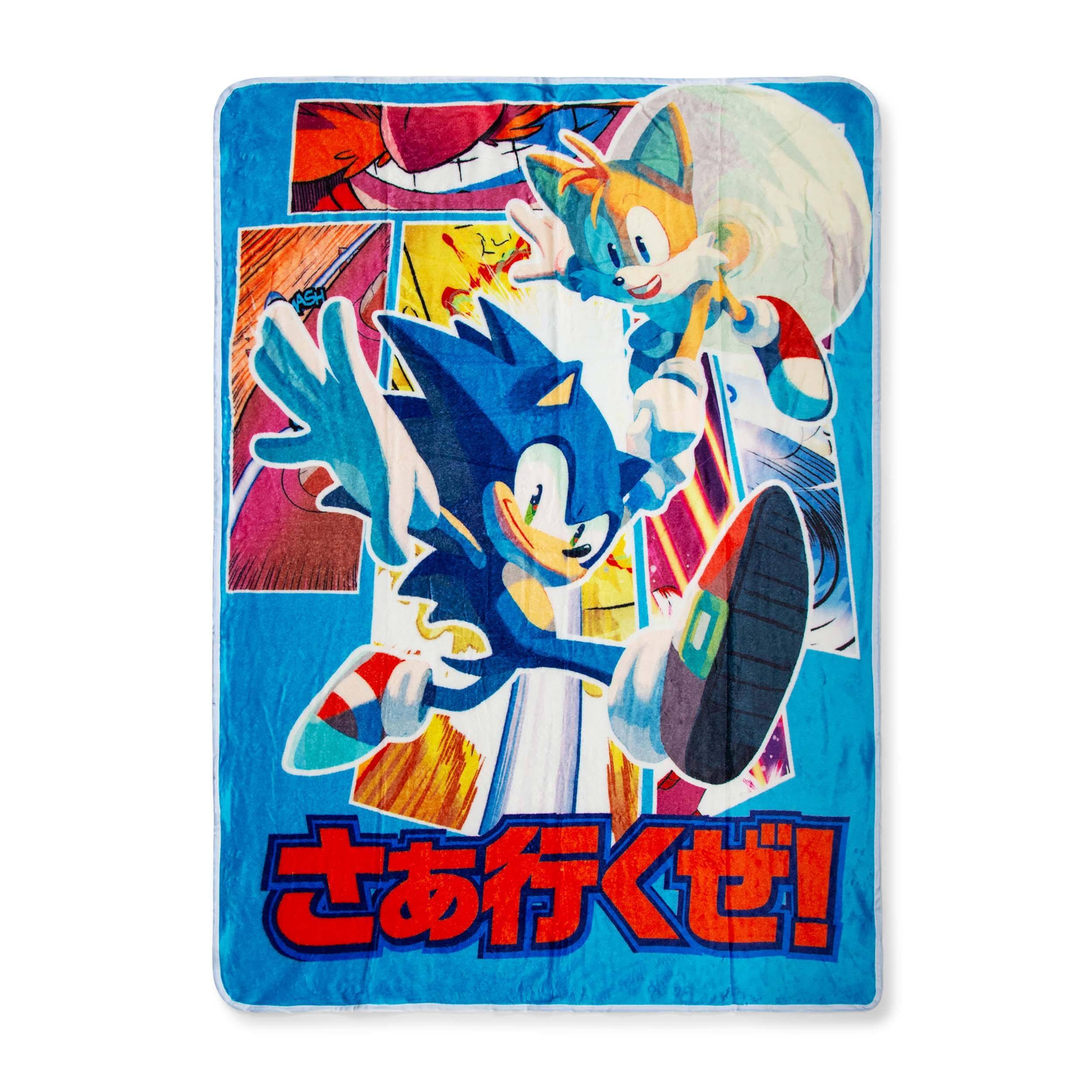 Alt View 3. Just Funky - Sonic the Hedgehog 45 x 60 Inch Fleece Throw Blanket & Air Freshener Gift Set - Blue.