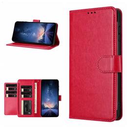 Dteck - Wallet Folio Case for Apple iPhone 17 Pro Max, Shockproof Magnetic PU Leather Flip Card Slots Stand Case - Rose