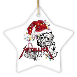 OrnamentallyYou - Nothing Else Matters Heavy Metal Christmas Ornament Emo Rock Skull - Multi-colored