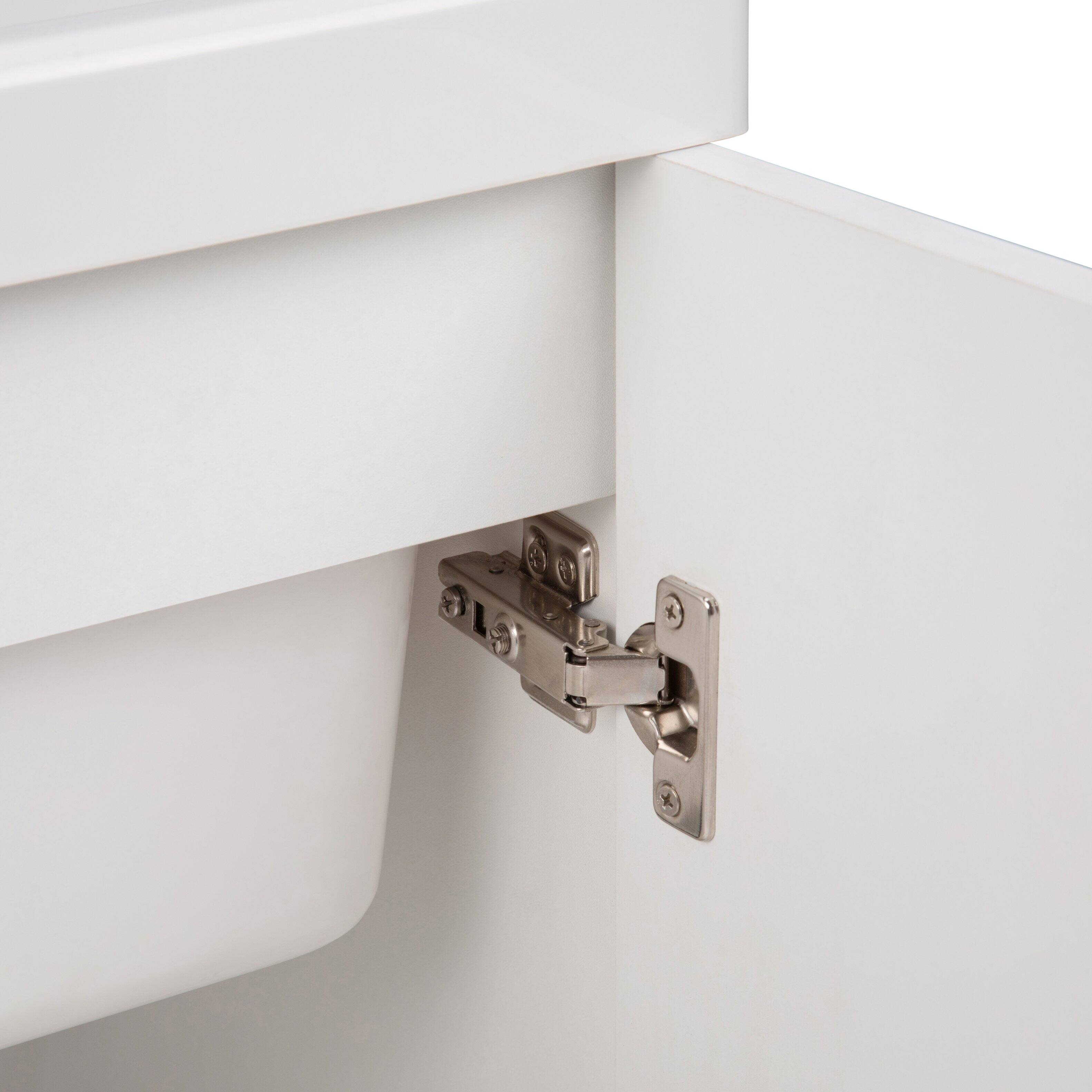 Alt View 5. Simpli Home - Kyle  All-in-One 24-inch ABS Utility Sink & Cabinet - Pure White.