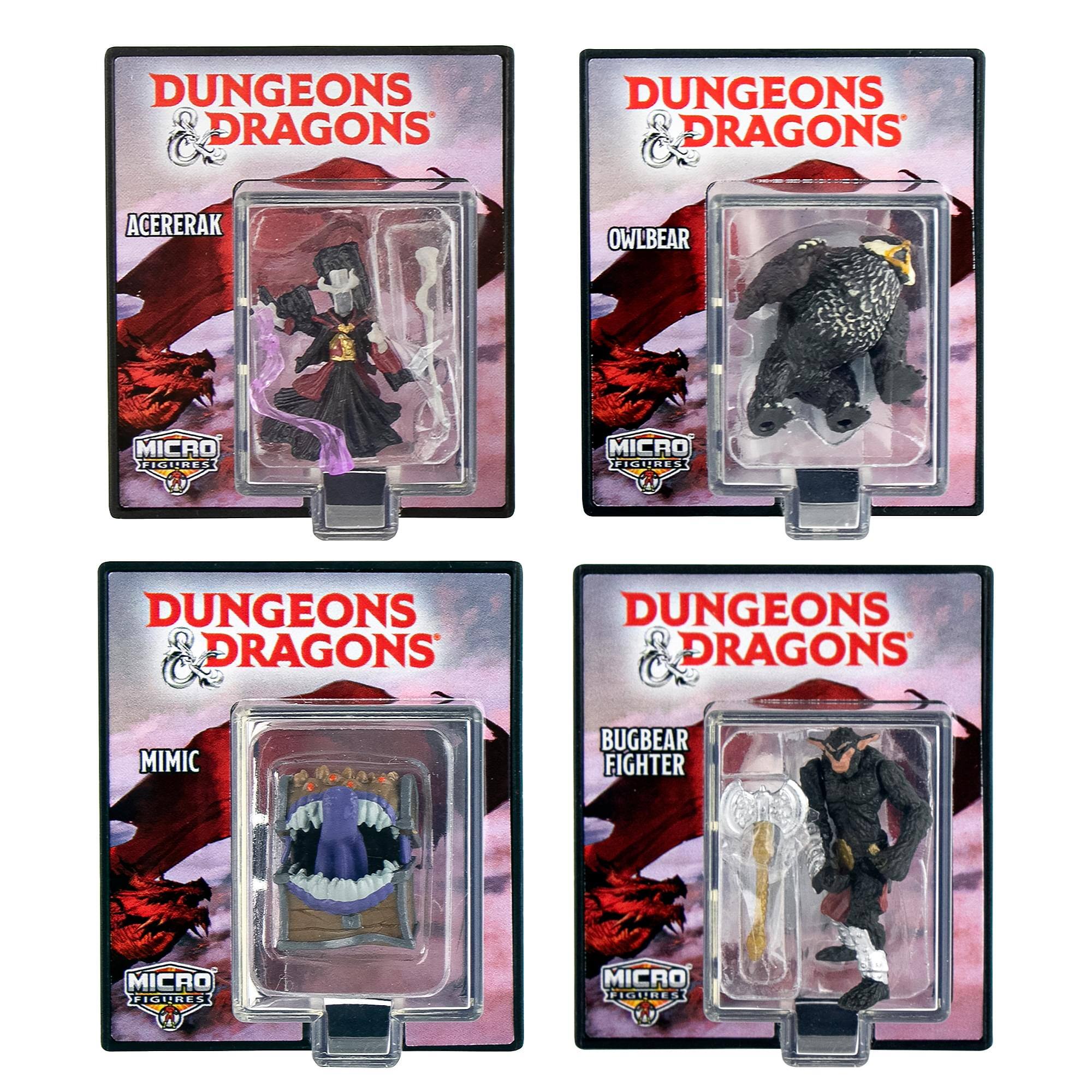 DUNGEONS & DRAGONS  
ACERERAK  
MICRO FIGURES  

DUNGEONS & DRAGONS  
OWLBEAR  
MICRO FIGURES  

DUNGEONS & DRAGONS  
MIMIC  
MICRO FIGURES  

DUNGEONS & DRAGONS  
BUGBEAR FIGHTER  
MICRO FIGURES