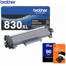 brother at your side TN830XL
ngas HRLD Tomim LATROXE Lo
CALCAOE & O 1 BAUH
MdA DE NEA - ALTO RETEAENIO
830XL
XL HL-429500W
MFC-LZDEDOW - ML-LNOco
MIFC-LIseSow
- - HE LLACOW
HL-L32100W
M
MUL C-L2B0DOW
N
L-D340OW
T
WOOTEE
HL-C26A50
- - brother (l TNB30XL
3000 ig
- - - aS brother genuine
eco
IN U ESSENTIALS
PRINT LIKE A PRO
90 DAY LIMITED WARRANTY