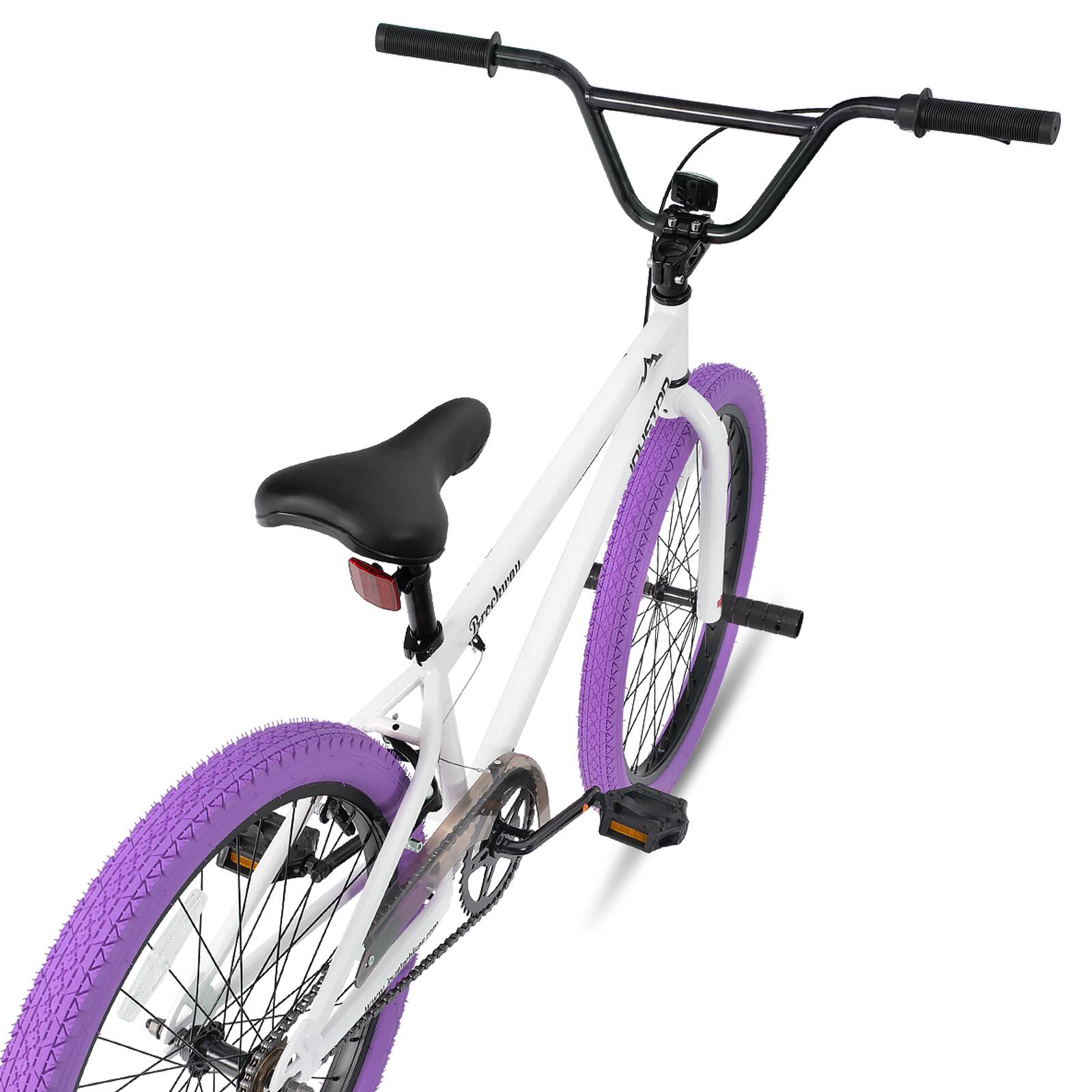 Alt View 2. JOYSTAR - JOYSTAR Brockway Freestyle Kids BMX Bike 24" Kids Bicycles for Ages 9-12, Girls Boys Beginner-Level Riders 2 Pegs Purple - Purple.