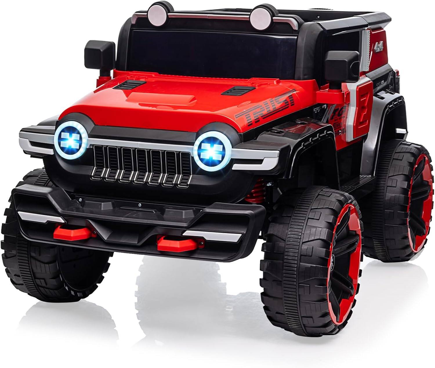 Front. Homhougo - Kids Electric Construction Vehicle 12V, Excavator Bulldozer Combo Ride On.