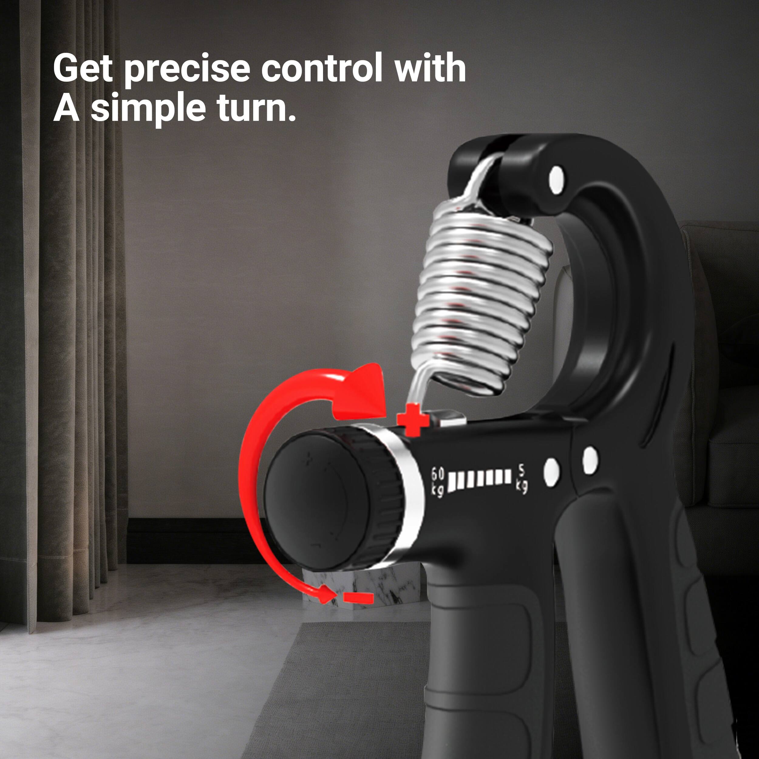 Get precise control with a simple turn.