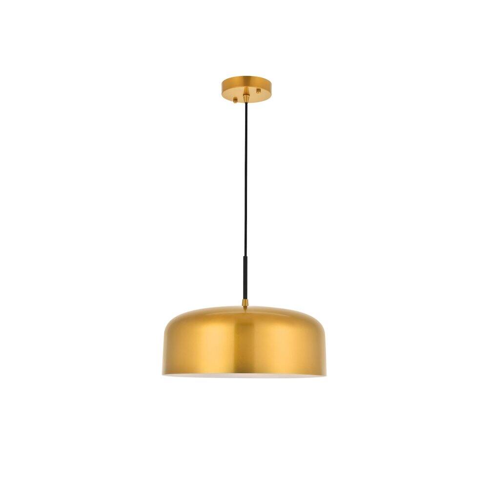 Alt View 8. Living District - Etude 1 Light Satin Gold Pendant - Satin Gold And Black.