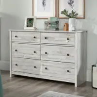 Sauder - River Ranch Night Stand Dresser - White Plank - Front_Zoom
