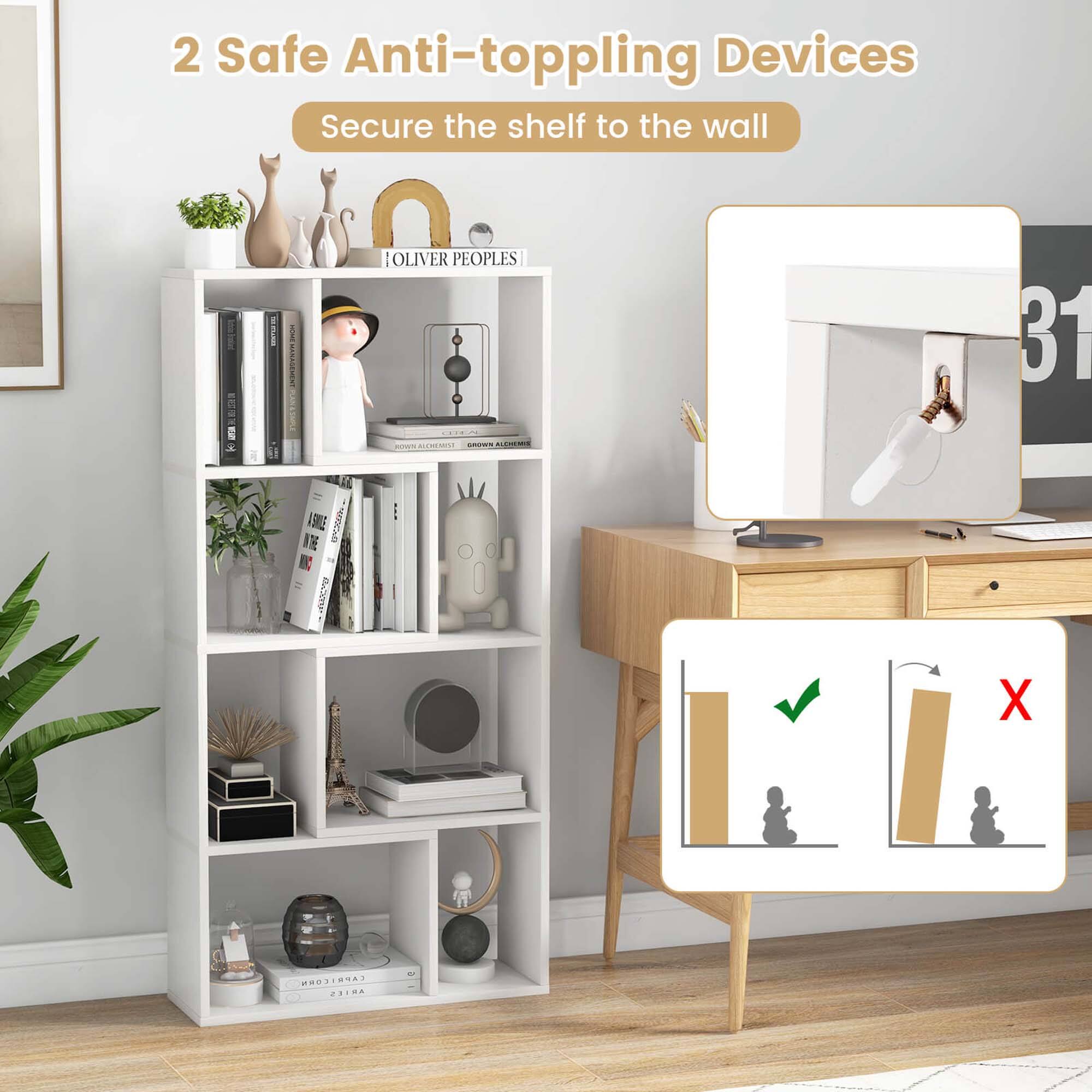 2 Safe Anti-toppling Devices
Secure the shelf to the wall
I OLIVER PEOPLES
31 19E (C DEE BACO X CAPRILUES ARIES