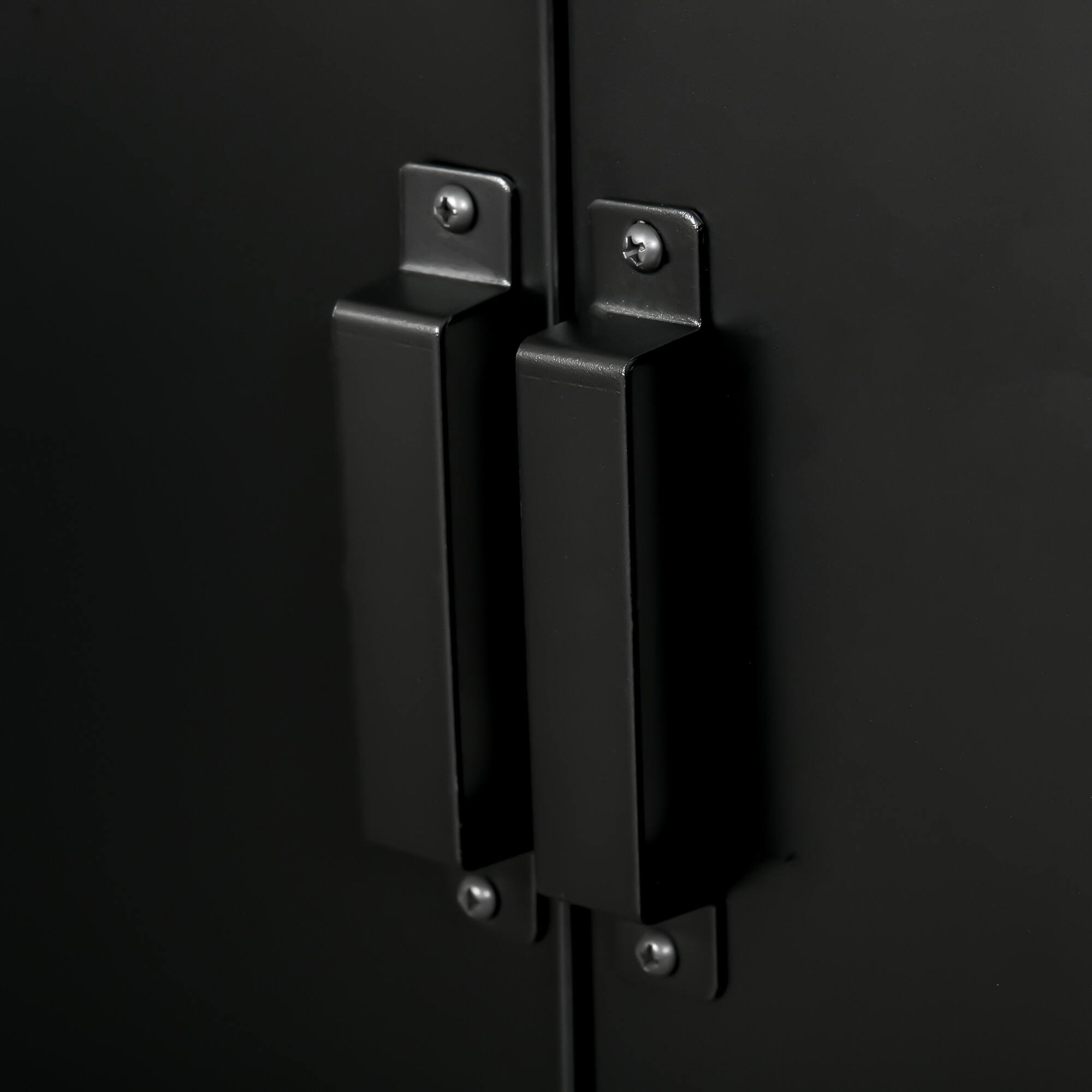 Alt View 5. Homcom - Industrial Storage Cabinet, Steel Garage Cabinet with Double Doors and Adjustable Shelves.