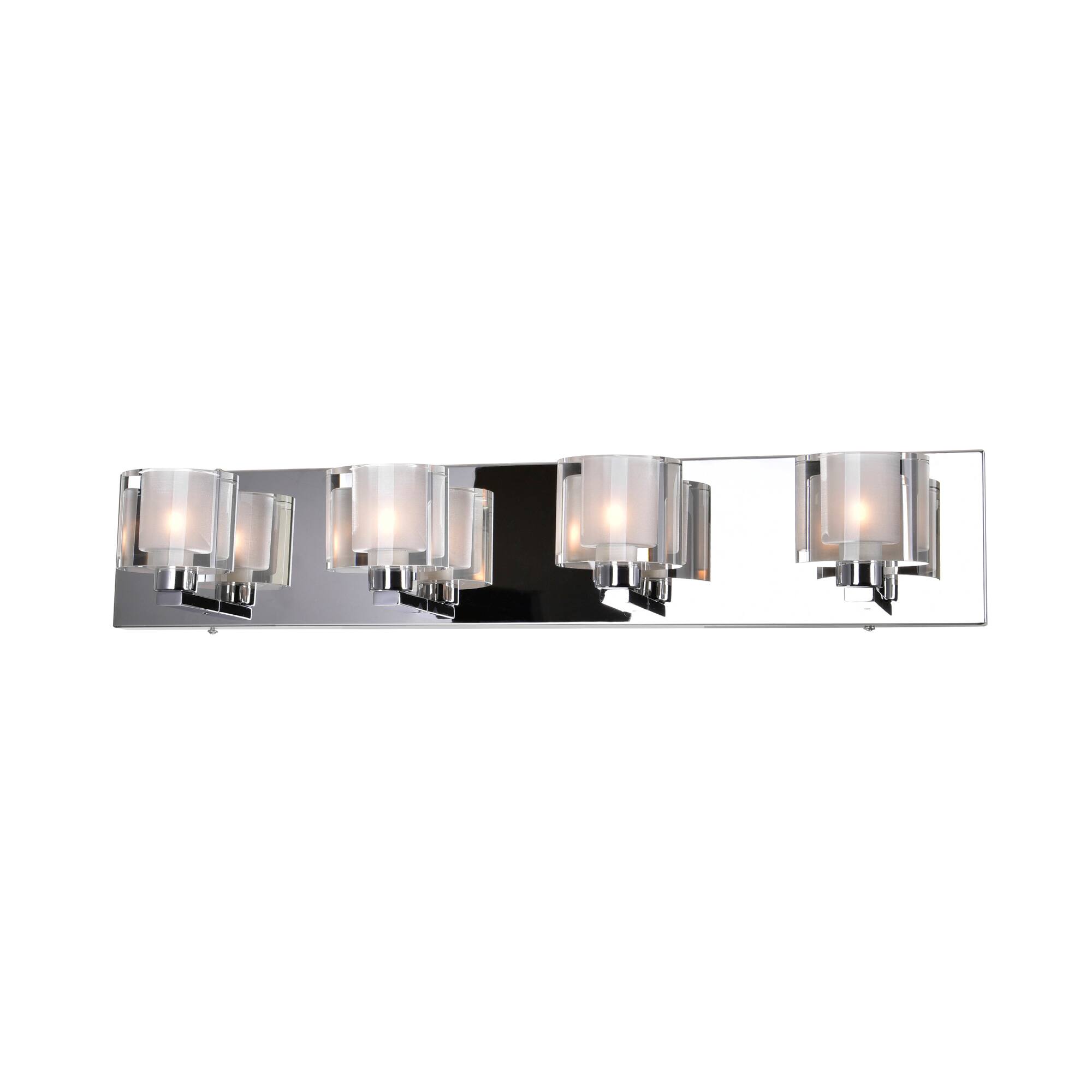 Front. CWI Lighting - Tina 4 Light Wall Sconce With Chrome Finish - Chrome.