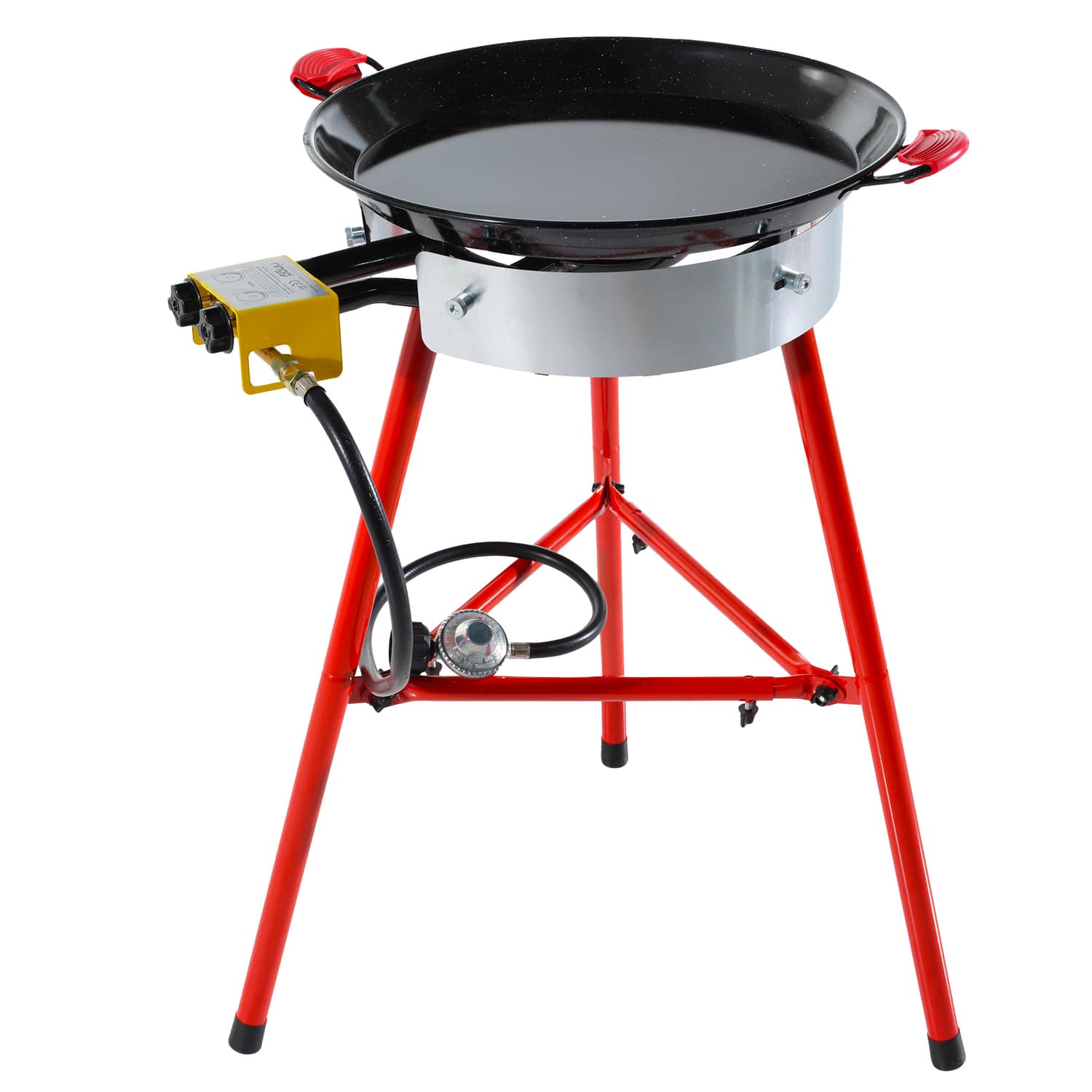Ringg - Chef Series Compact Kit with Paella Pan, Dual Gas Burners, Stand for 12 Servings - Multicolored