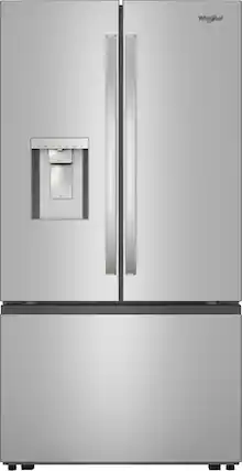 Front. Whirlpool - 30 Cu. Ft. French Door Built-In Refrigerator with Dual Ice Makers - Fingerprint Resistant Stainless Finish.