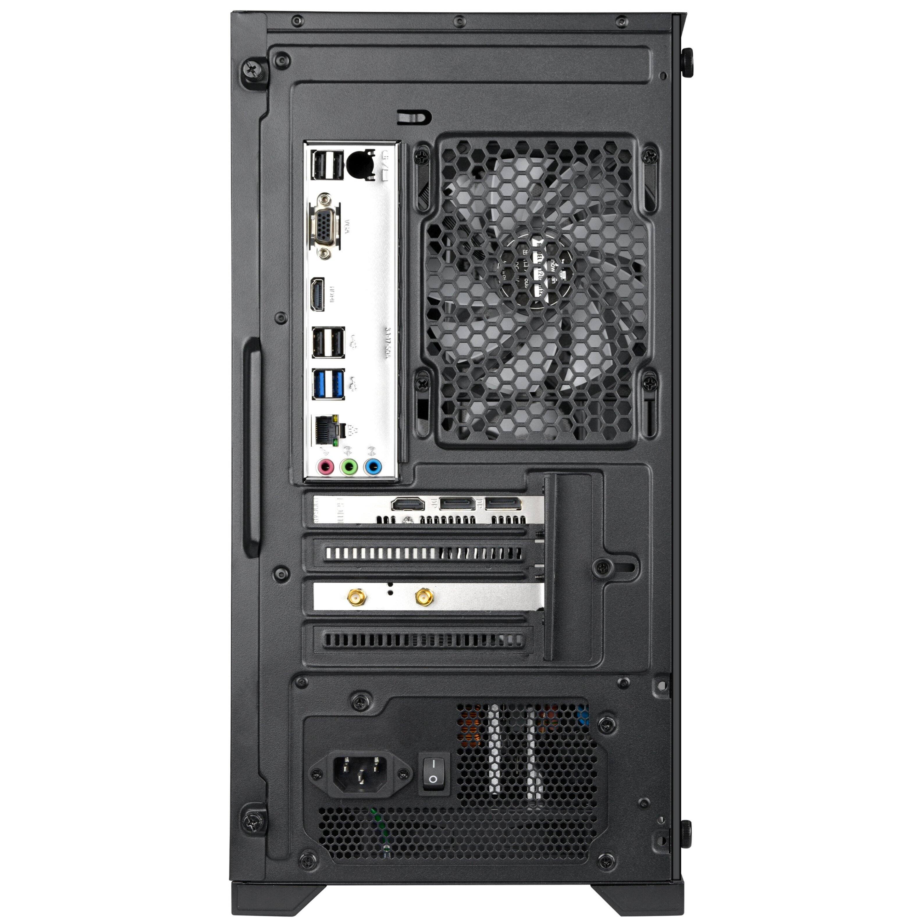 Alt View 10. Blackout Computers - Eclipse V2 - Gaming Desktop - Intel Core i7 - AMD RX 580 8GB - 16GB Memory - 1TB PCIE 3.0 SSD - Windows 11 Pro - RGB VR - Matte Black.