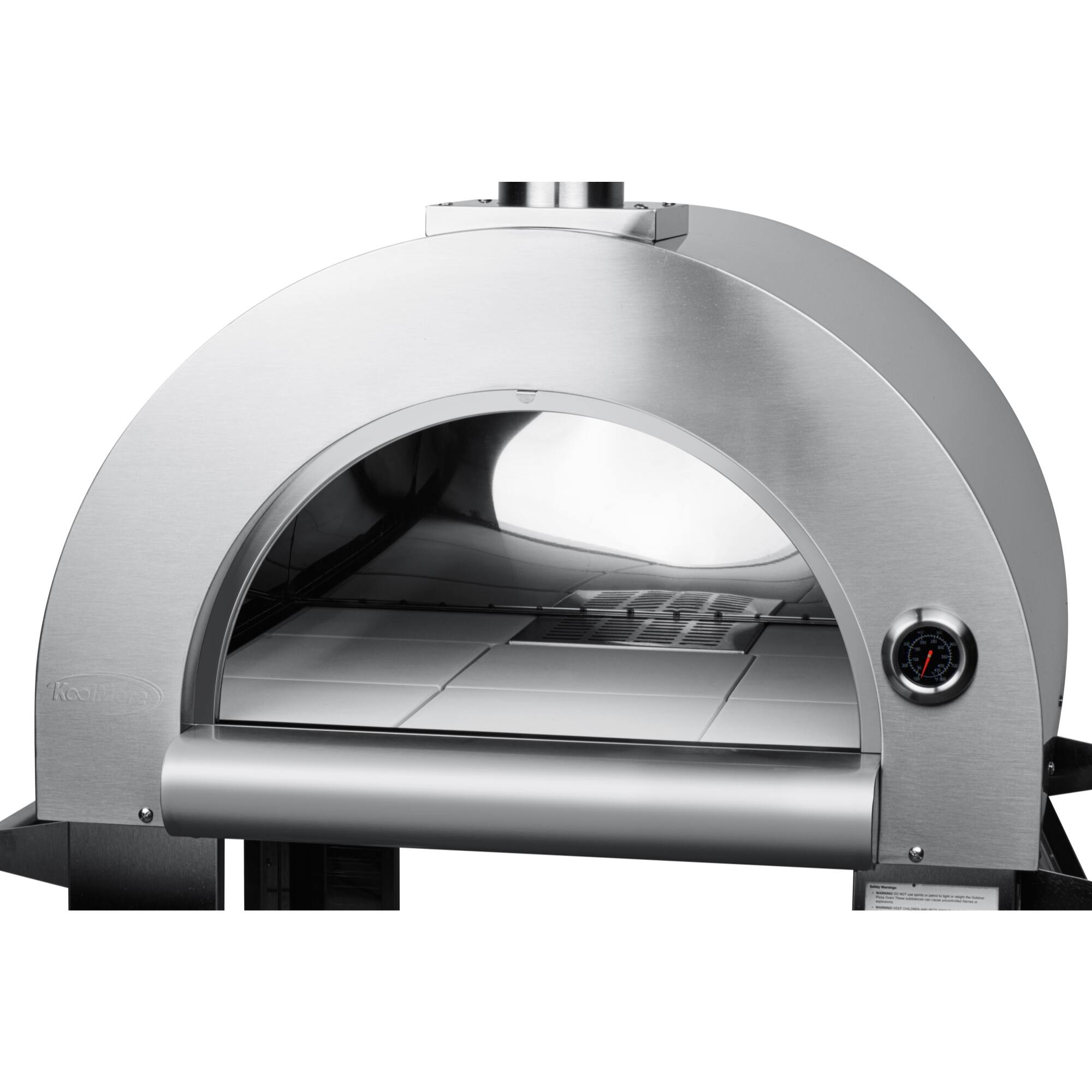 Left. Koolmore - 32 in.Outdoor Wood Fired Pizza Oven in Stainless-Steel (KM-OKS-WFPO) - Stainless-Steel.