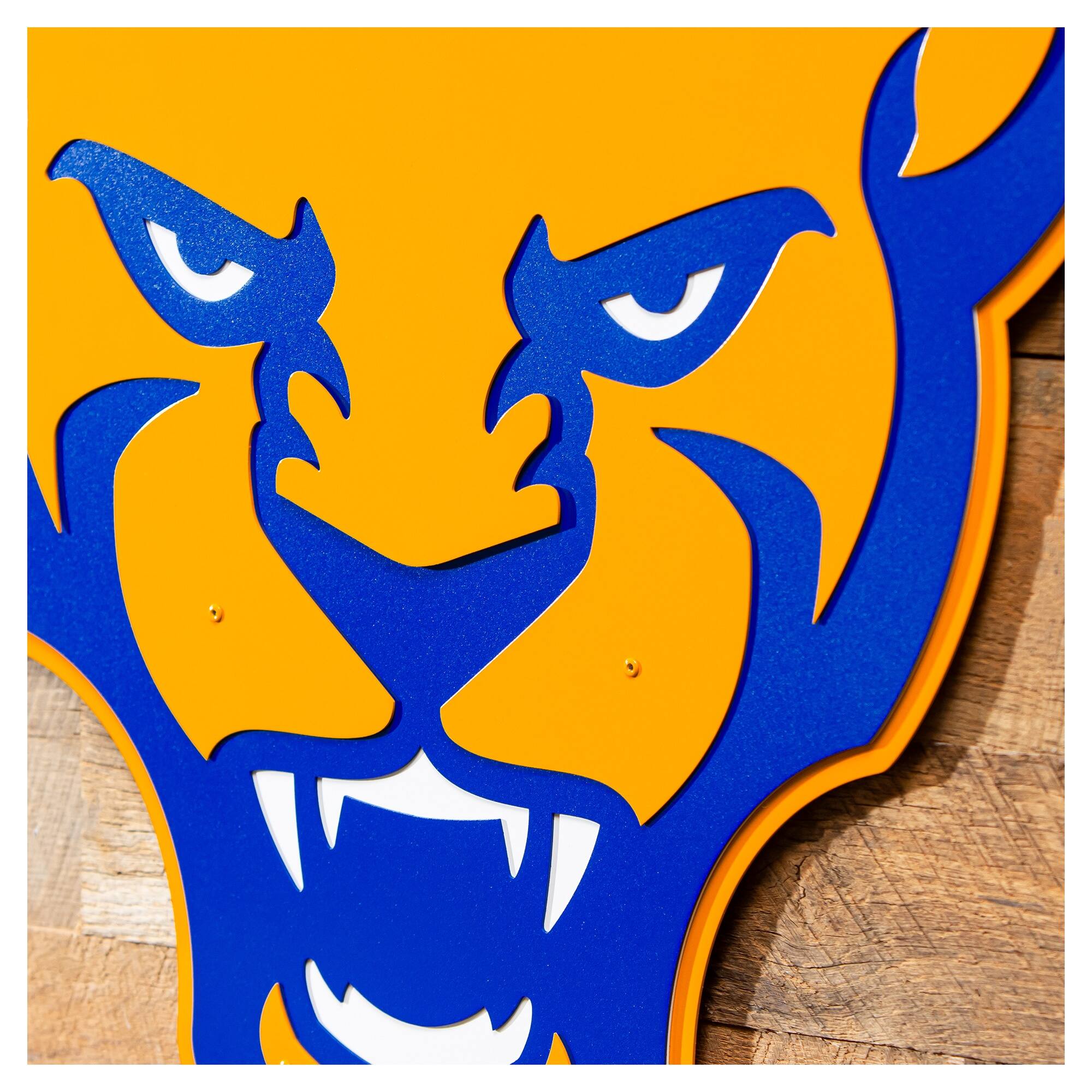 Alt View 2. Evergreen Enterprises - Pitt Panthers 23" Layered Metal Wall Art Sign - Multicolor.