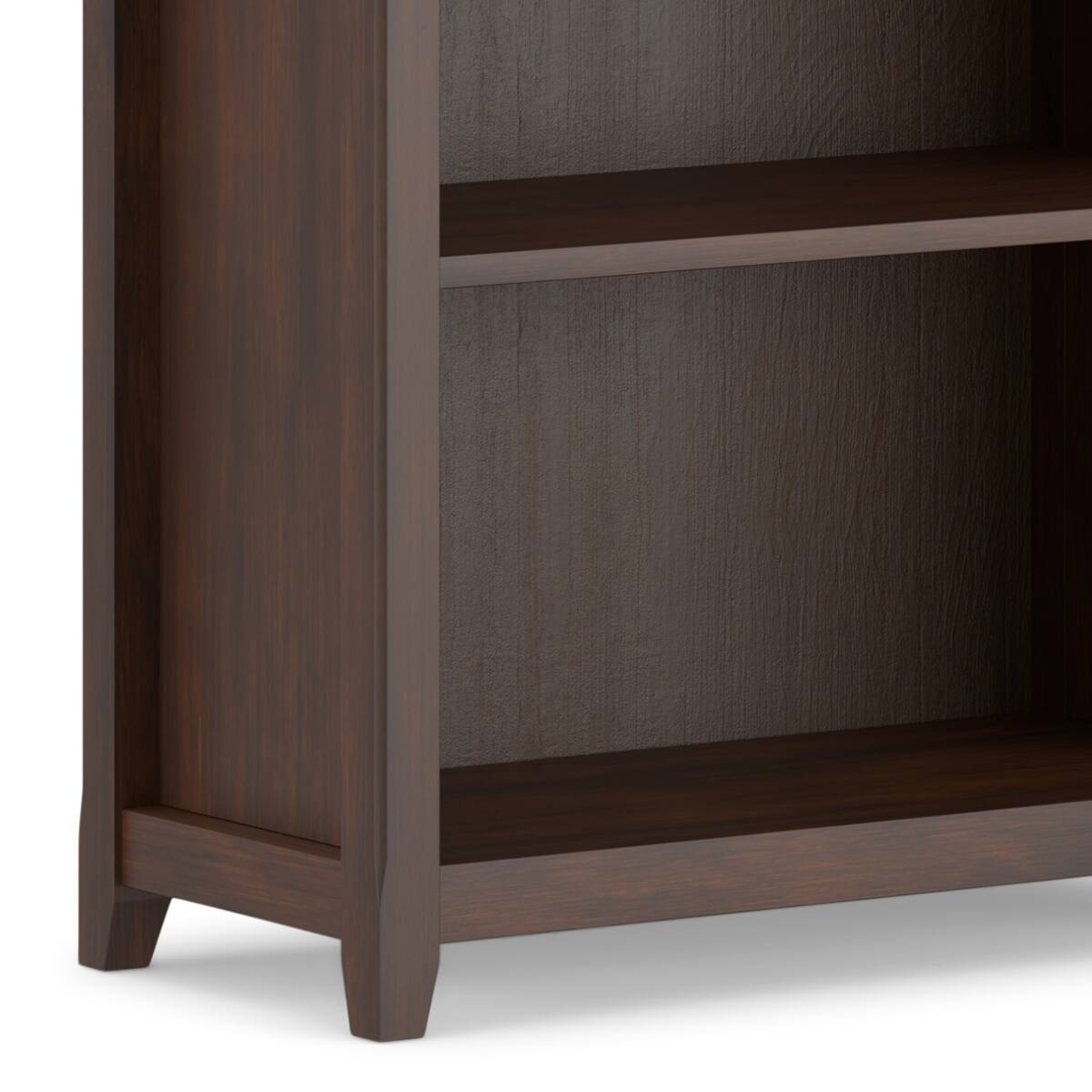 Alt View 5. Simpli Home - Amherst 54 inch Desk and 30 inch Bookcase - Russet Brown.