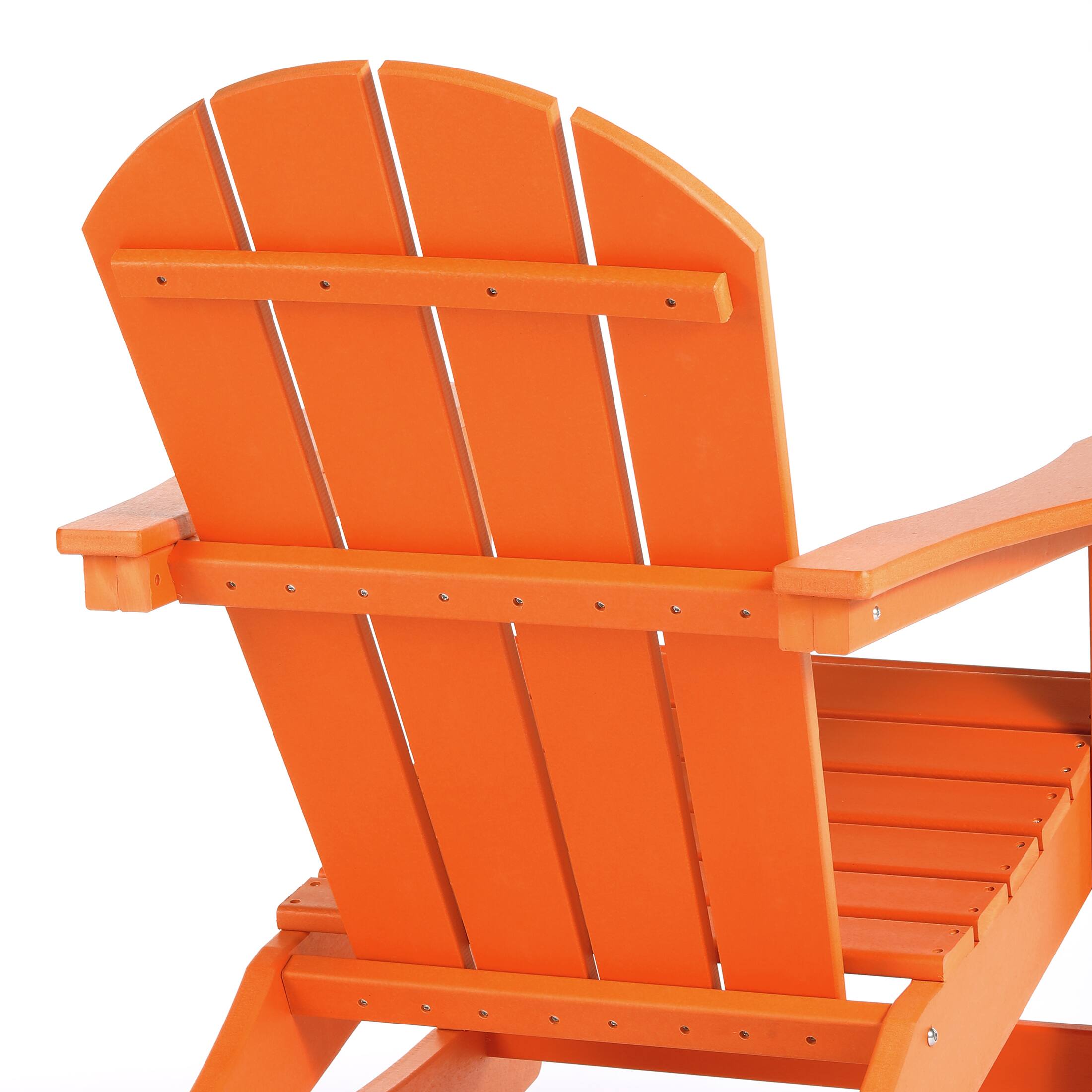 Alt View 6. WestinTrends - WestinTrends Malibu 2 piece set Outdoor / Patio Poly Adirondack rocking chairs ( 2 seater ) - Orange.