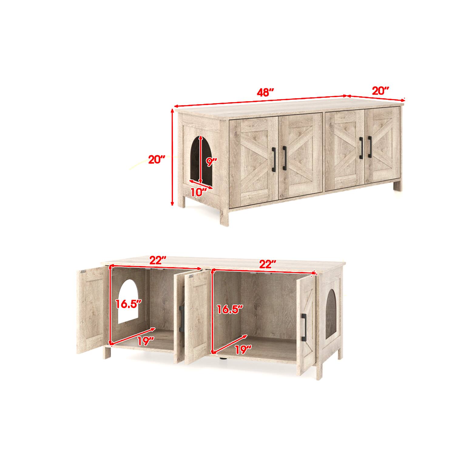 48" 20" 20"  
9" 10" 22" 22" 16.5" 16.5" 19" 19"