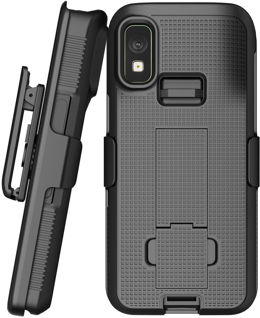 Alt View 8. Nakedcellphone - Combo for Zebra TC501 Mobile Computer Scanner - Case with Stand and Belt Clip Holster - Black.