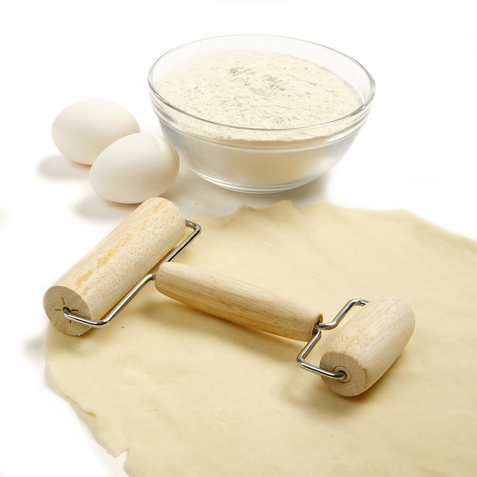Alt View 3. Norpro - Wood Pastry/Pizza Roller, 4-Inch Hardwood Dough Roller - Beige.