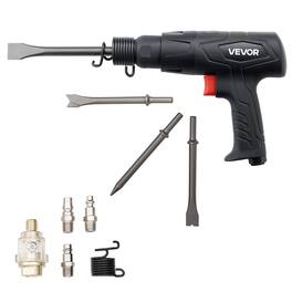 VEVOR - Air Hammer, 2500-2700BPM Pneumatic Hammer with 2.76-inch Stroke & 4PCS 6.7" Long Barrel Chisels, Pistol-Grip Compact - Black